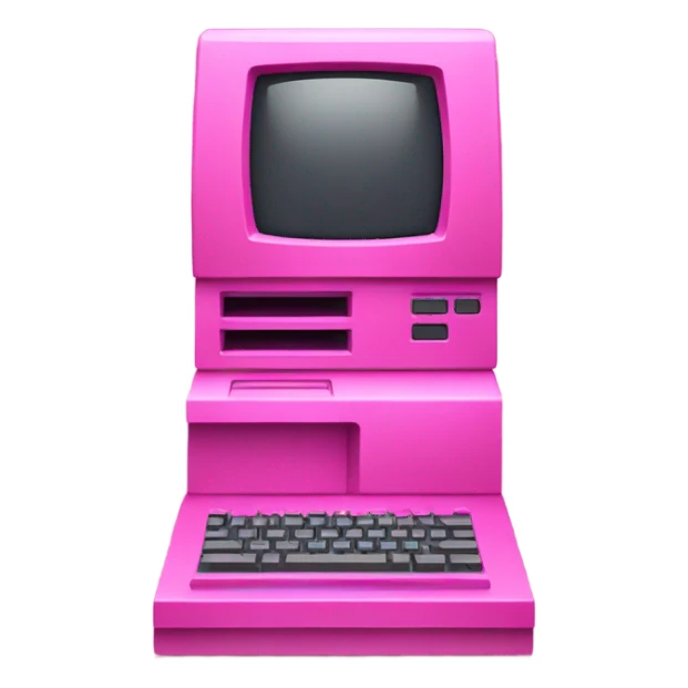 all intensive pink color macintosh computer sticker
