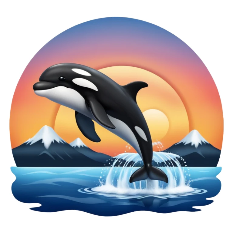 killer whale with Alaskan sunset sticker