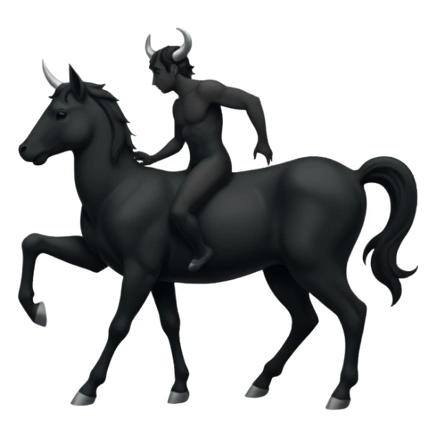 silhouettes centaur  bull sticker