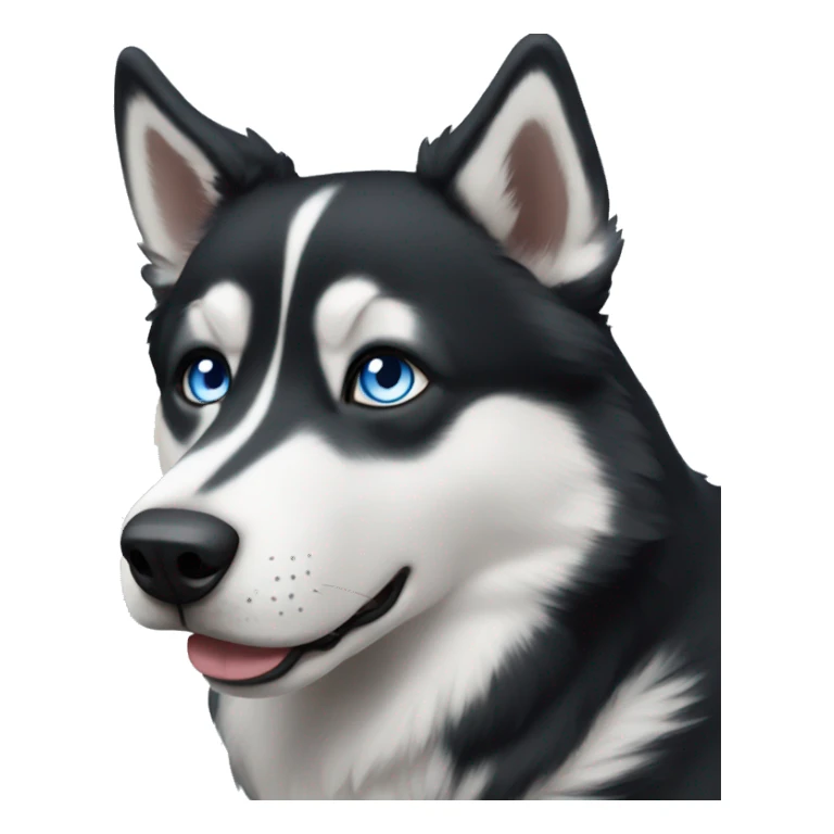 Black husky blue eyes  sticker