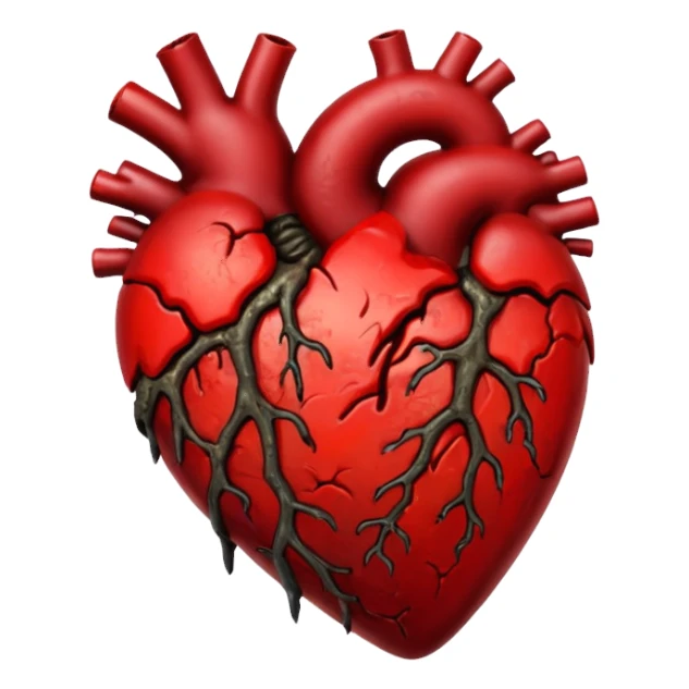 A rotten heart sticker