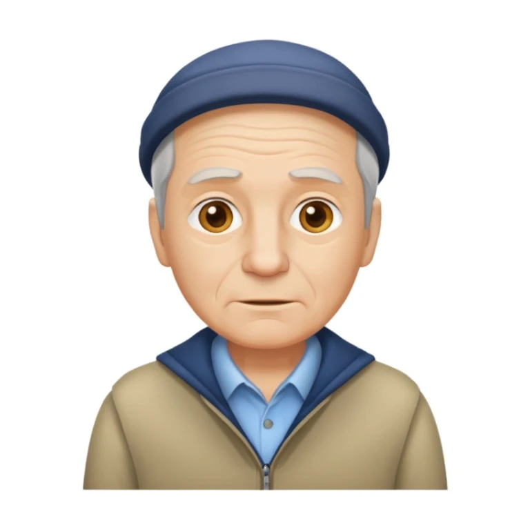 an older man wearing clothes that are too small for him sticker