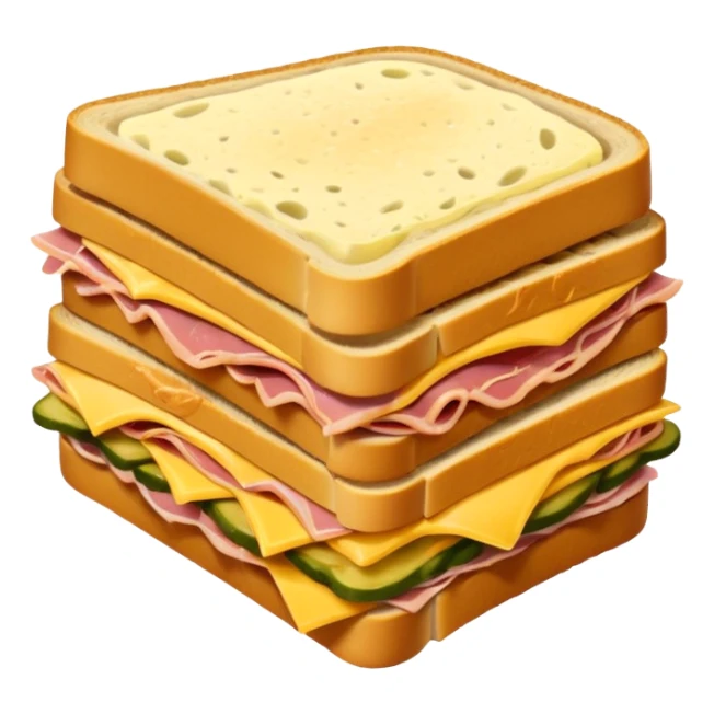 cuban sandwich cut in half sticker