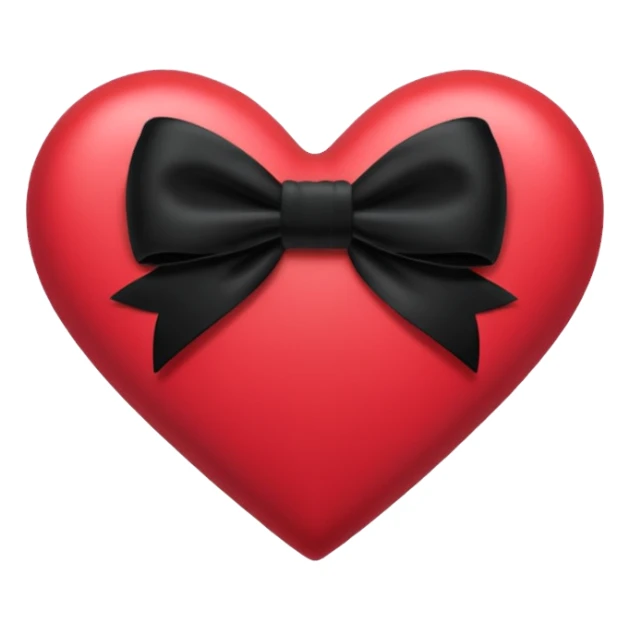 heart with a velvet bow, emo sticker