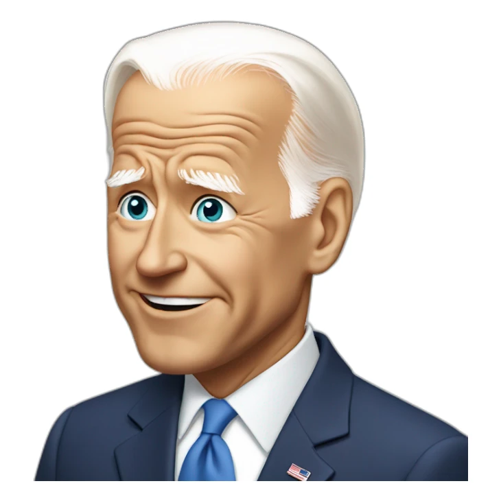 Joe Biden embarrassed realistic sticker