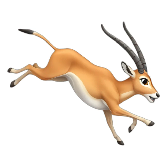 running gazelle sticker