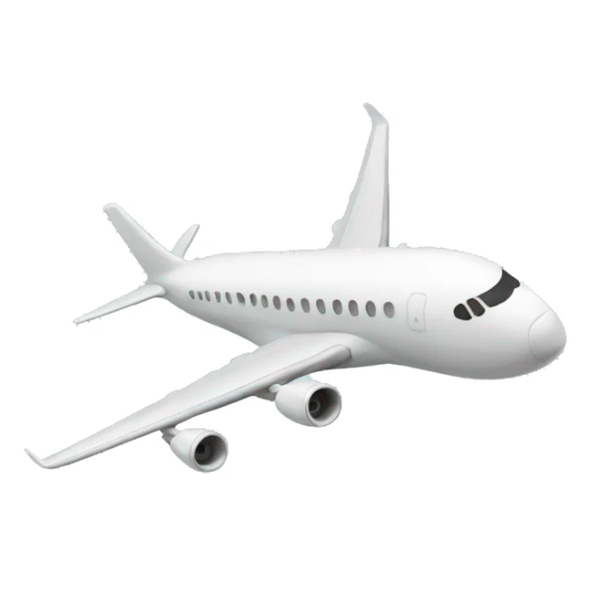 shocked emoji airplane sticker
