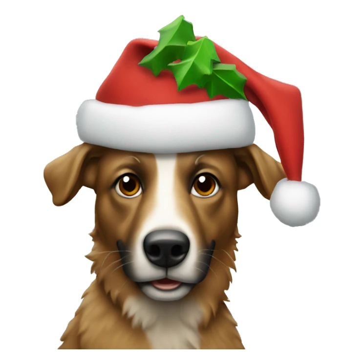 Aussie with a Christmas hat  sticker