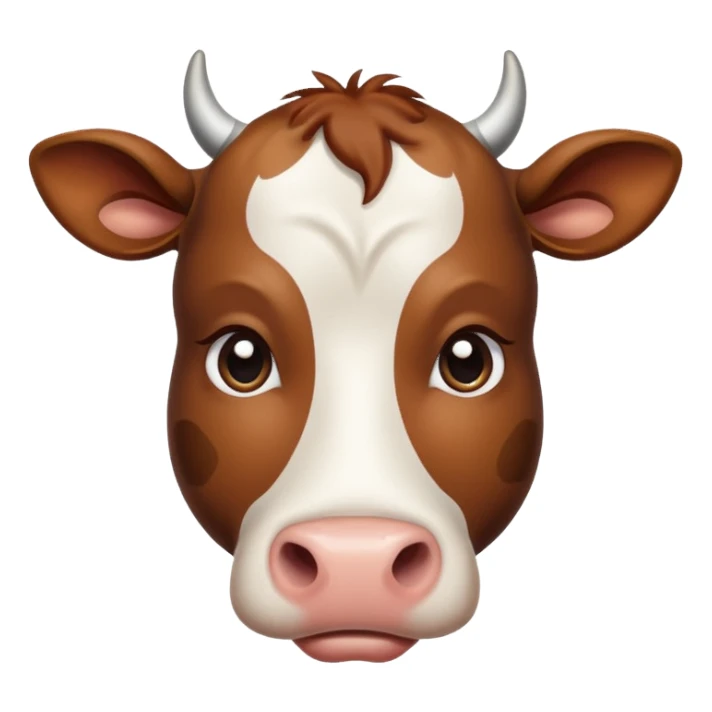 very sad cow sticker