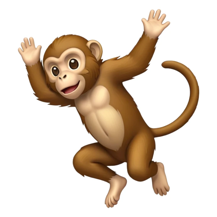 zıplayan bir maymun sticker