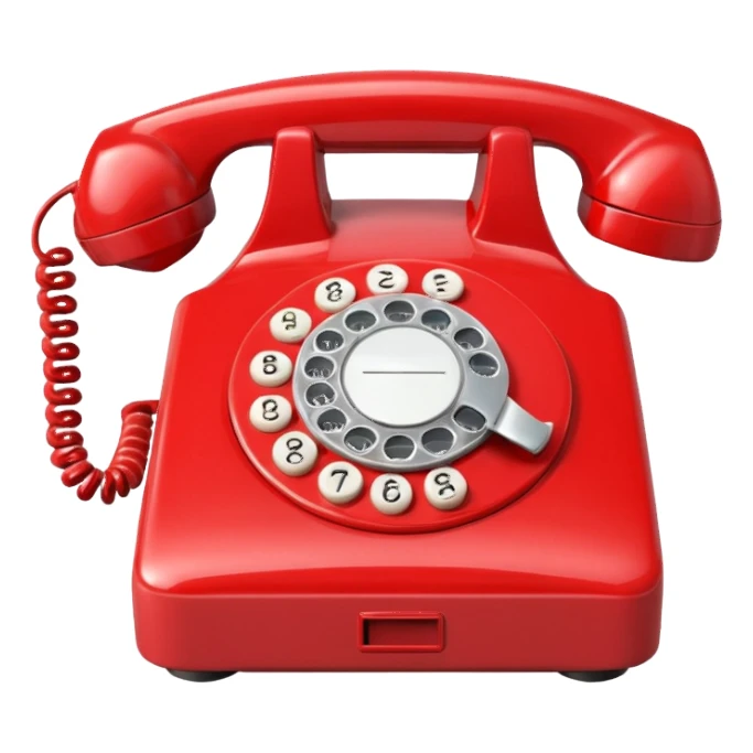 kırmızı telefon sticker