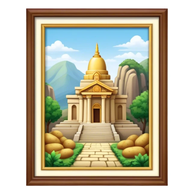 potater valley temple scene  sticker