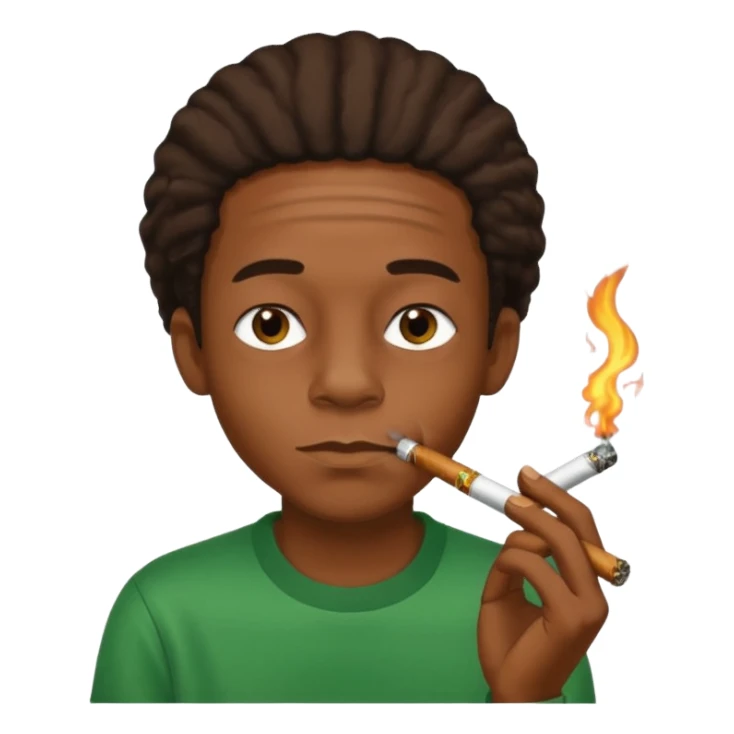 Jamaican boy smoking sticker