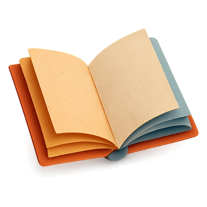 paper craft style, book theme sticker