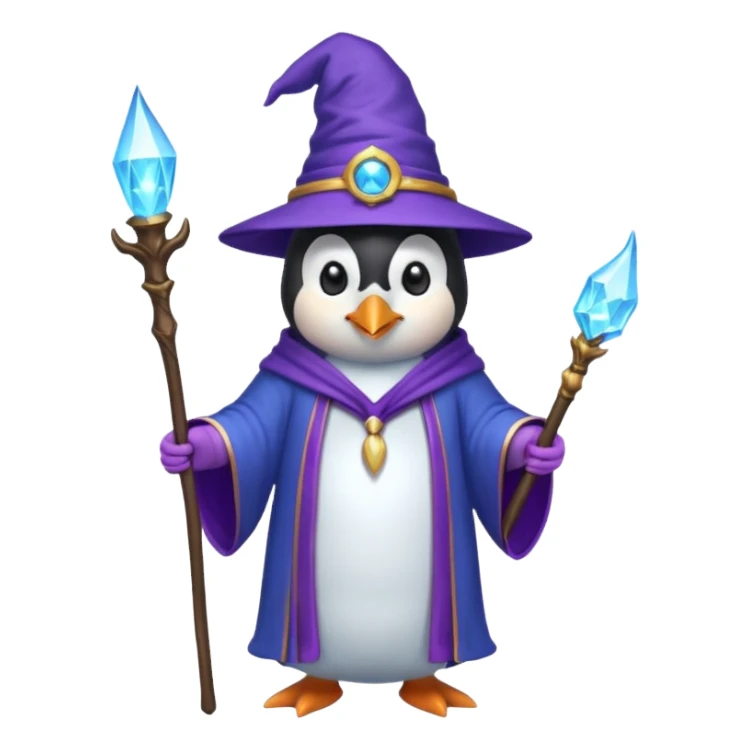 Penguin Wizard sticker