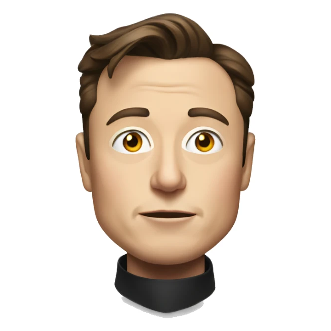 Elon Musk with a neutral expression sticker