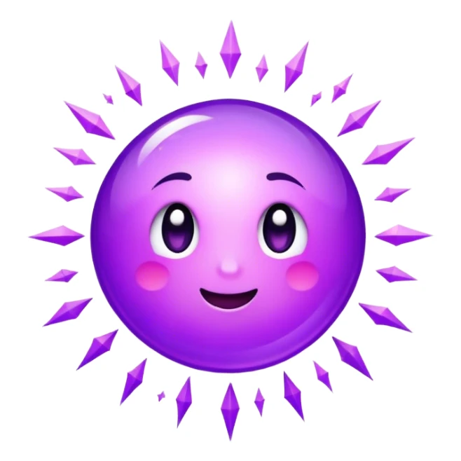 Purple animated sparkles sticker