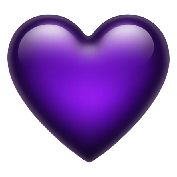 glass dark purple heart  sticker