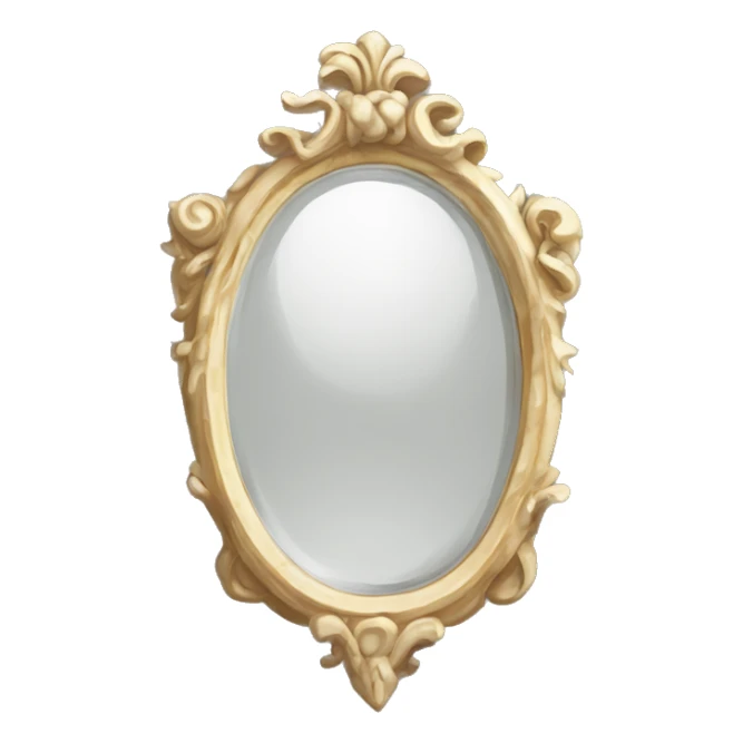 white mirror roccoco  sticker