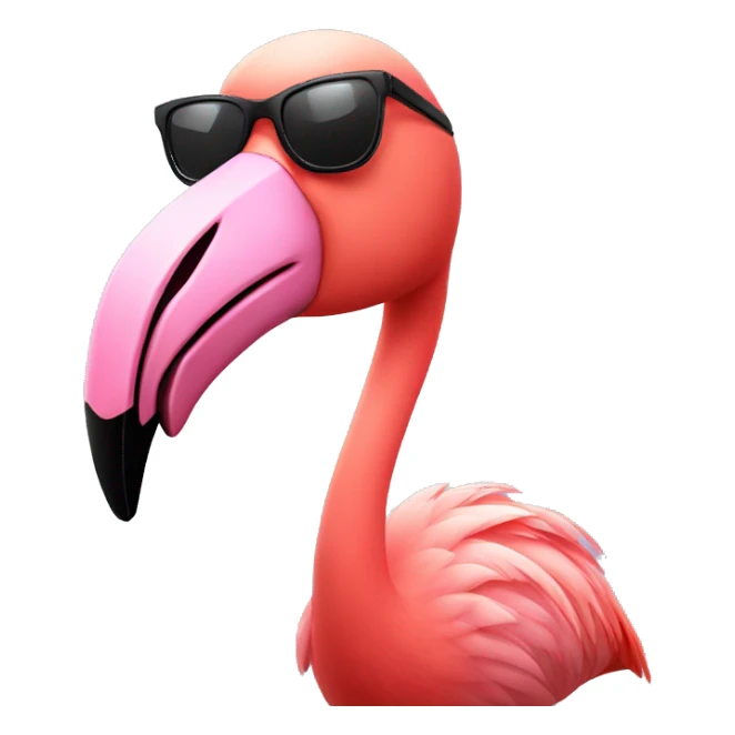 flamingo with sunglasses sticker