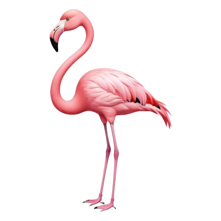 flamingo standing on one leg sticker