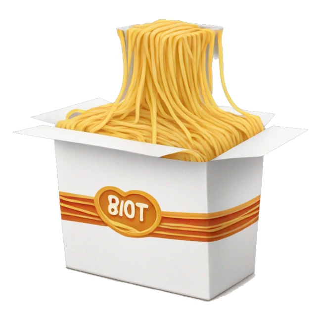 a box of spaghetti sticker