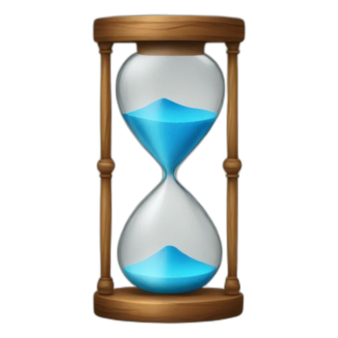 emoji looking at hourglass sticker