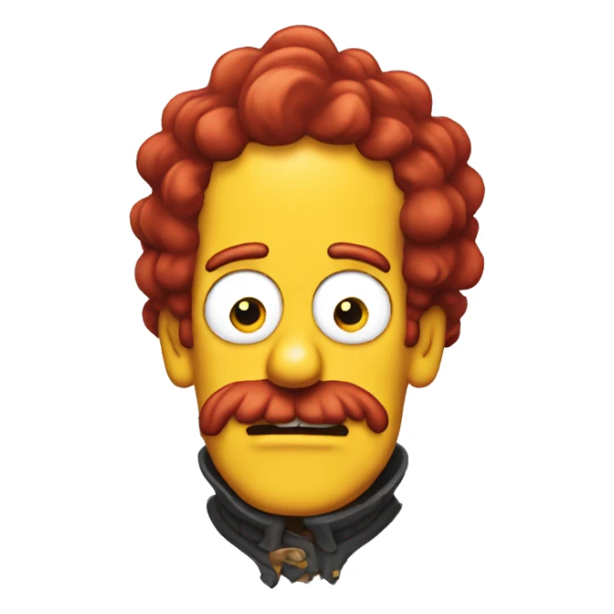 Simpson bard with red hair sticker