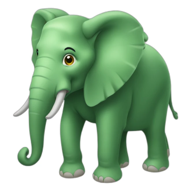 Elefante verde sticker