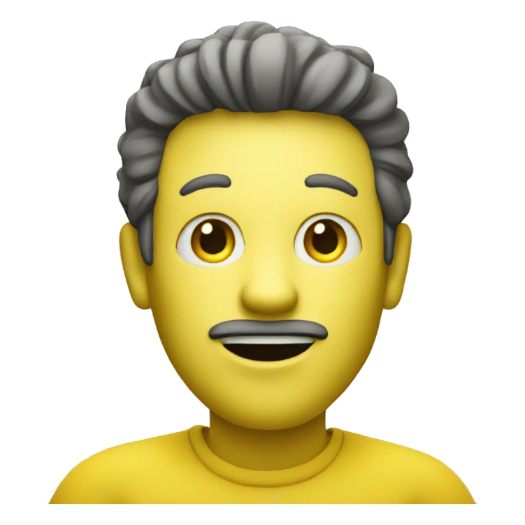 yellow man with raised hand sticker