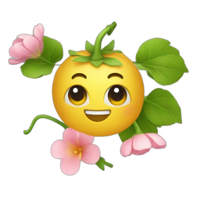 gourde a fleur sticker