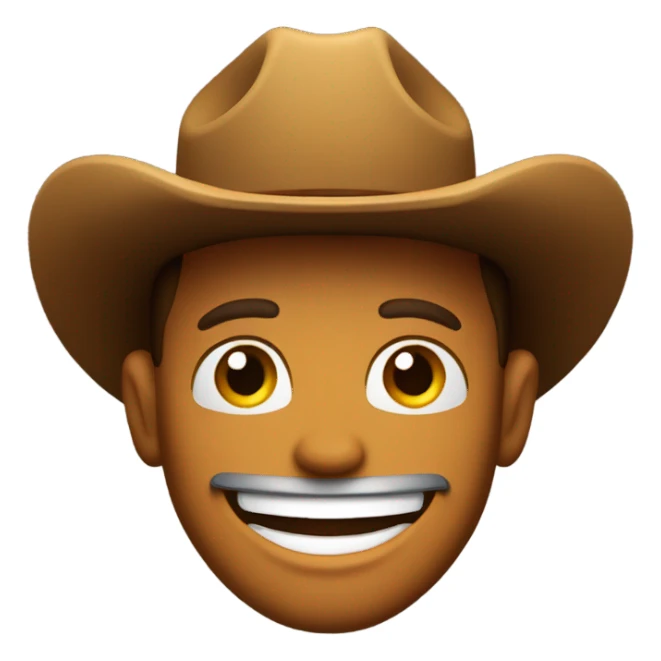 Laughing cowboy emoji sticker