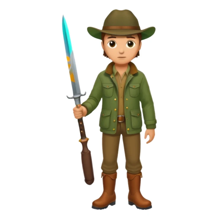 Classic hunter image, without holding a gun sticker