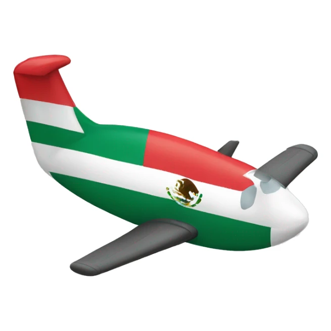 plane with mexico flag sticker