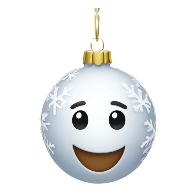 White Christmas decoration sticker
