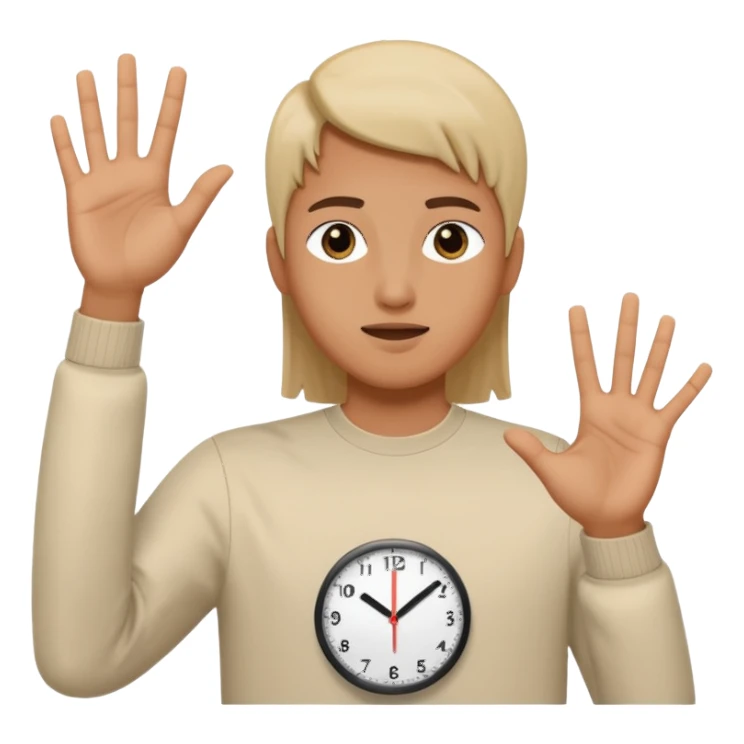 clock it tiktok hand gesture sticker