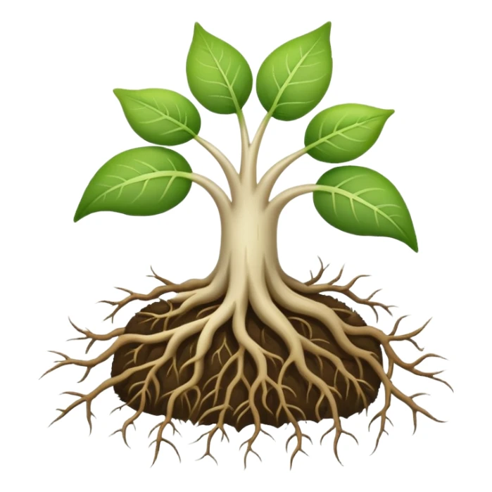 baby plant roots sticker