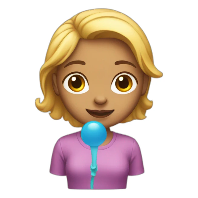 girl playing by herself sticker