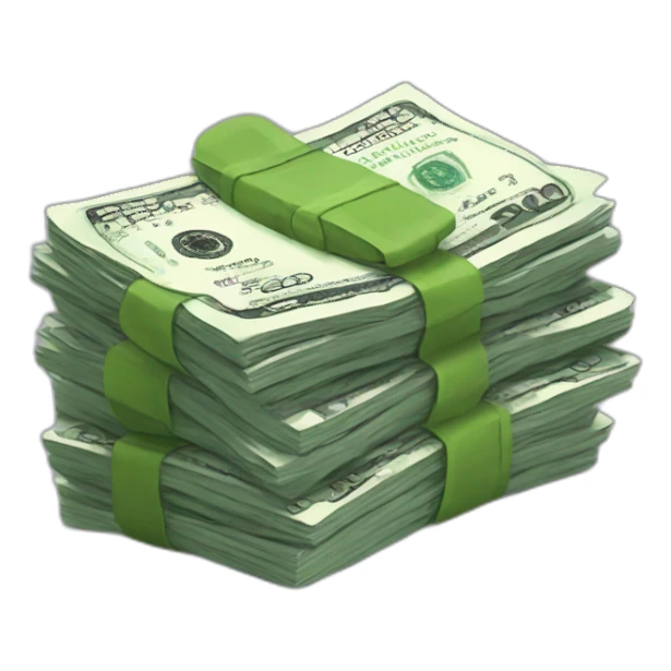 stack of cash sticker