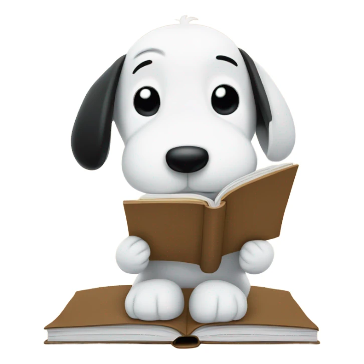 snoopy studying  sticker