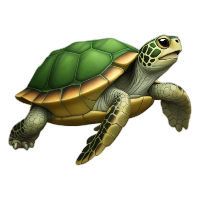 Tortue sur chat sticker