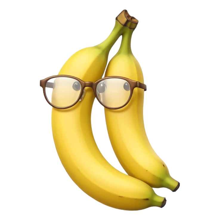 single banana with glasses sticker