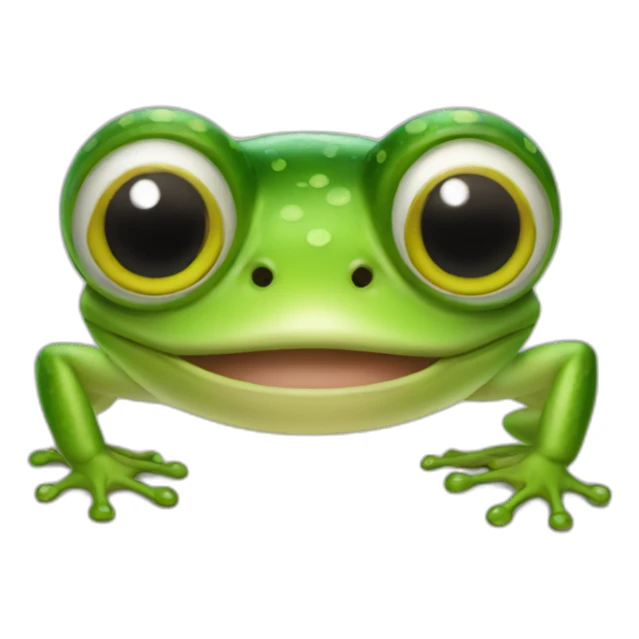 Frog with 3 eyes smiling sticker