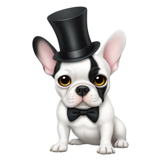 French bulldog with tux  sticker