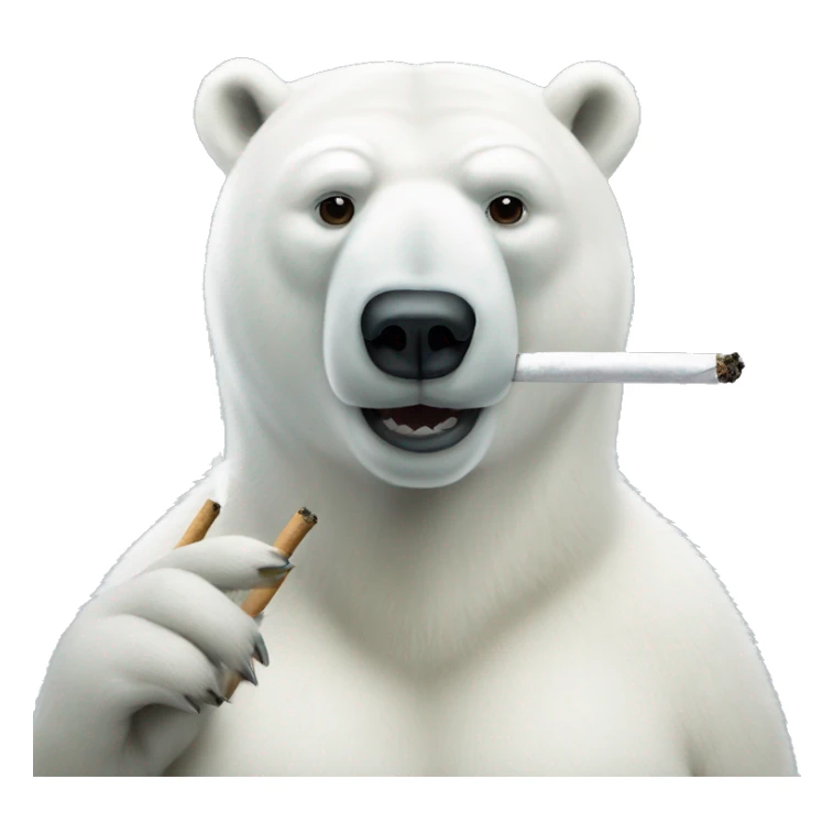 Polar bear smoking sticker