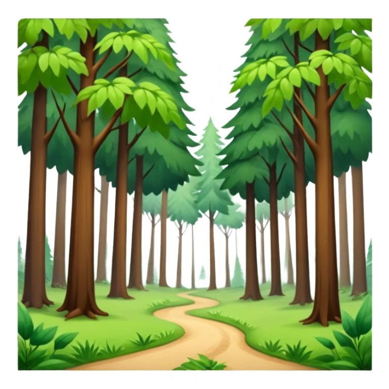 clearing" an open space in a forest, light, spacious, minimal. sticker