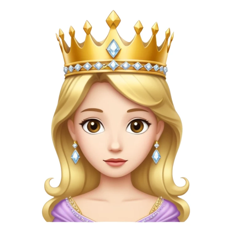 princess with crown and tiara sticker