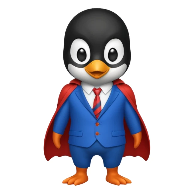 Penguin spiderman without a cape sticker