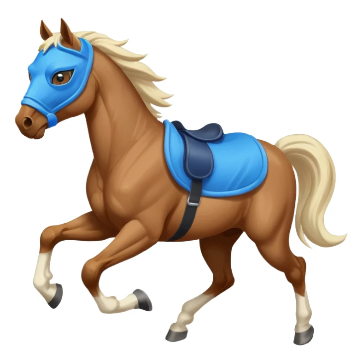 horse with blue mask sticker
