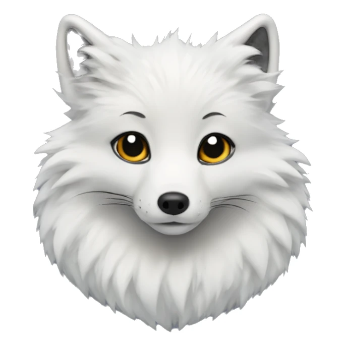 A Arctic fox with a black neck ruffle sticker